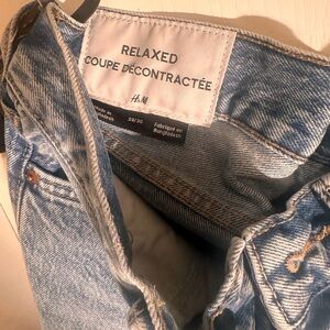 H&M Light Blue Relaxed Coupe Decontractee Denim Jeans